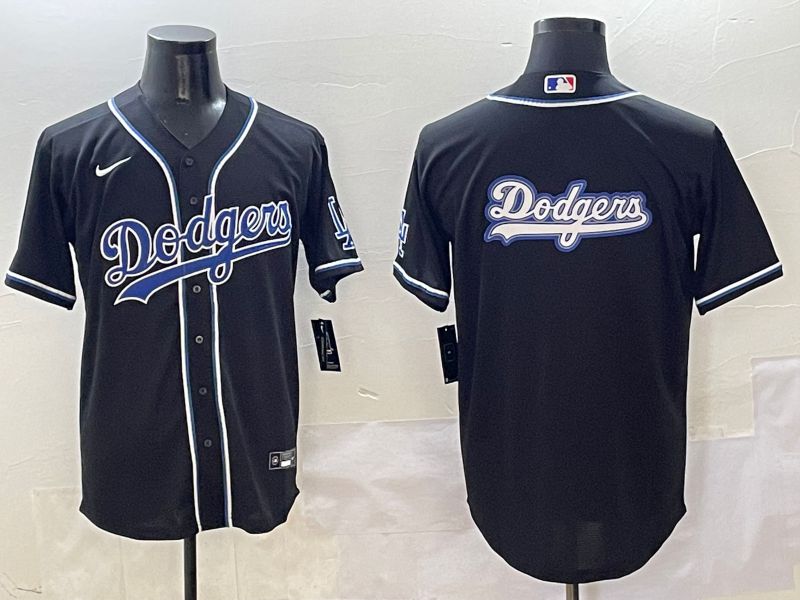 Men Los Angeles Dodgers Blank Black Three generations Nike 2025 MLB Jersey style 13